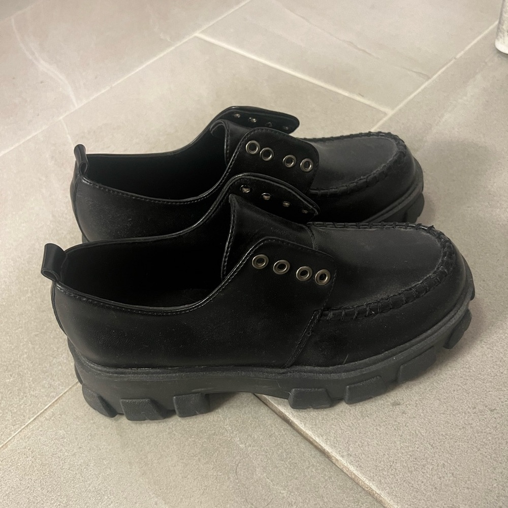 Black Leather Men's Shoes